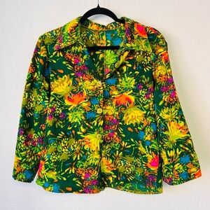 Amazing Vintage Mid Century 60’s 70’s Button Down Blouse